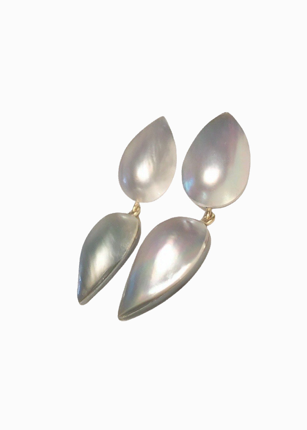 Pearl Earring No7 18K tahiti mabe pearls pair