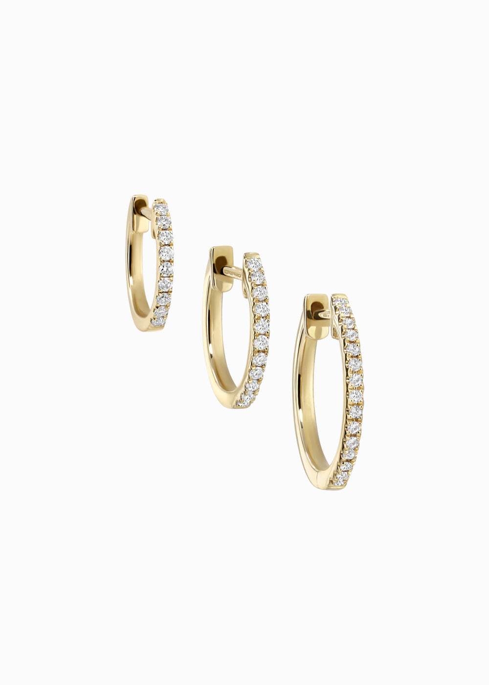 diamond hoop earring all sizes