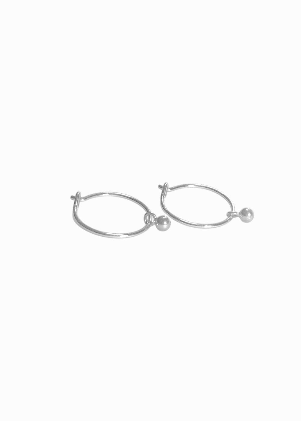 dot hoops silver