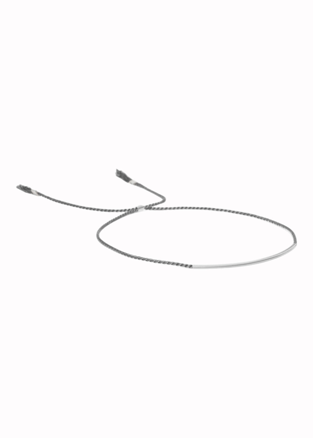 grey silver silkbracelet yabstudio
