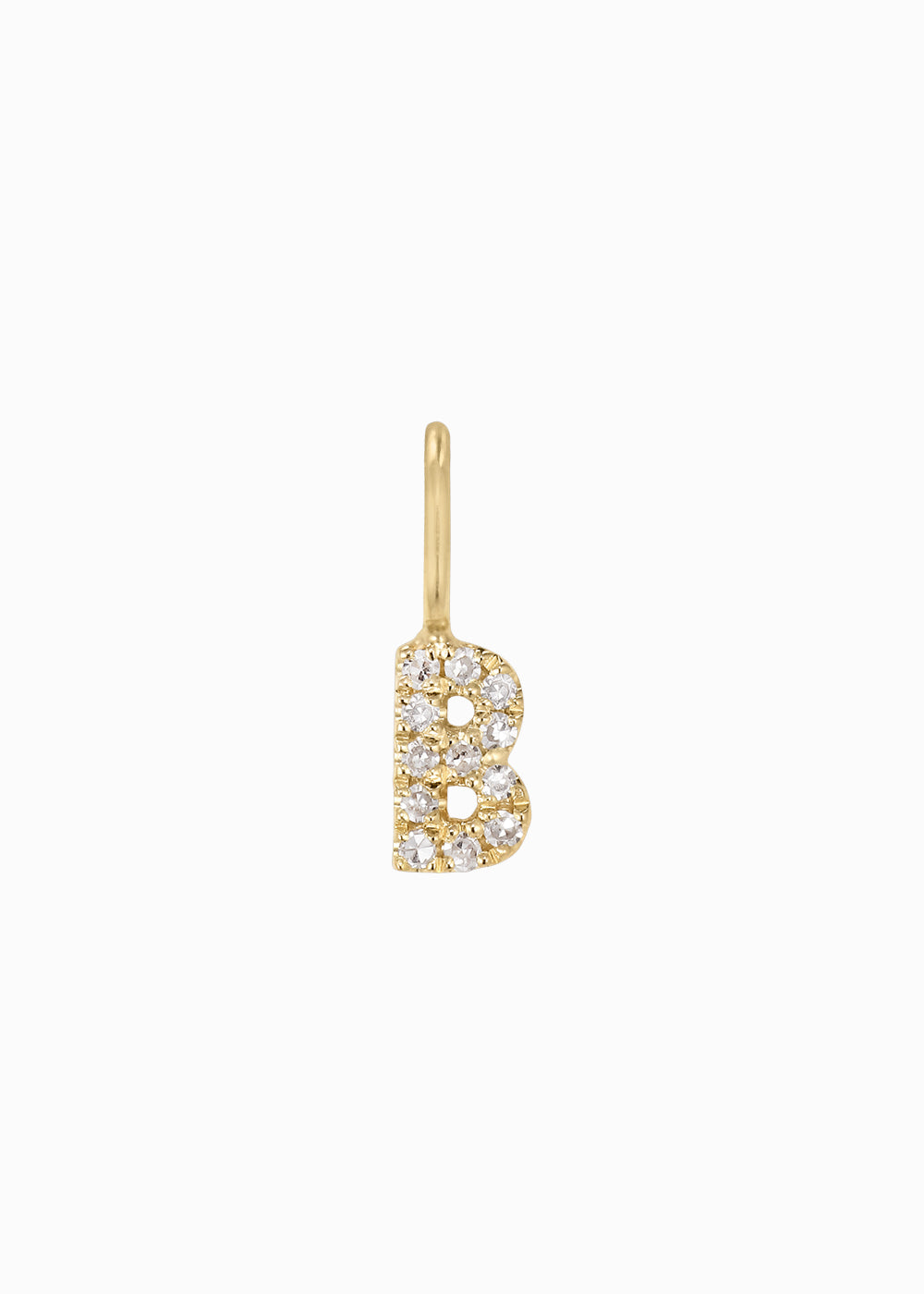 letter B pendant 18K yabstudio