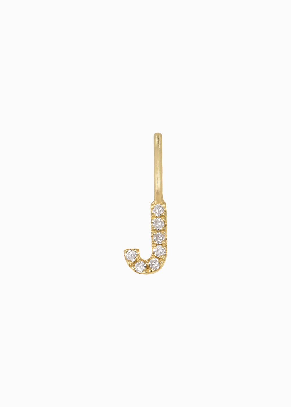 letter J pendant 18K yabstudio
