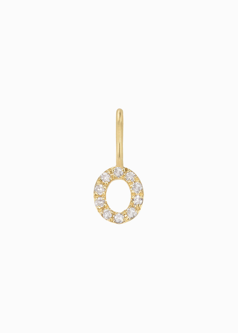 letter O pendant 18K yabstudio