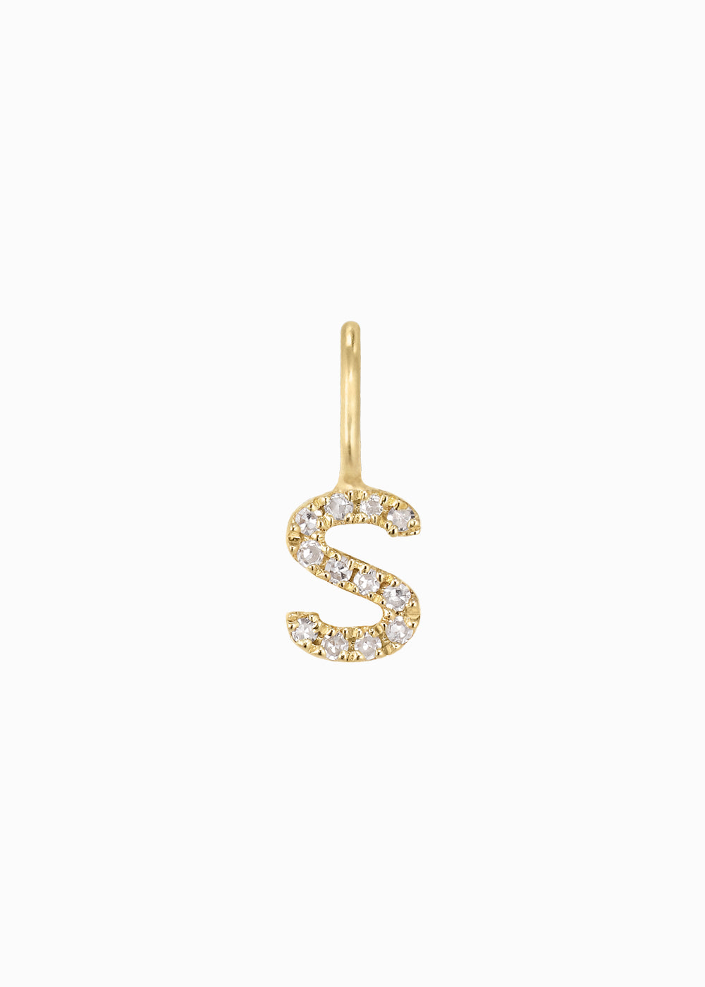 letter S1 pendant 18K yabstudio