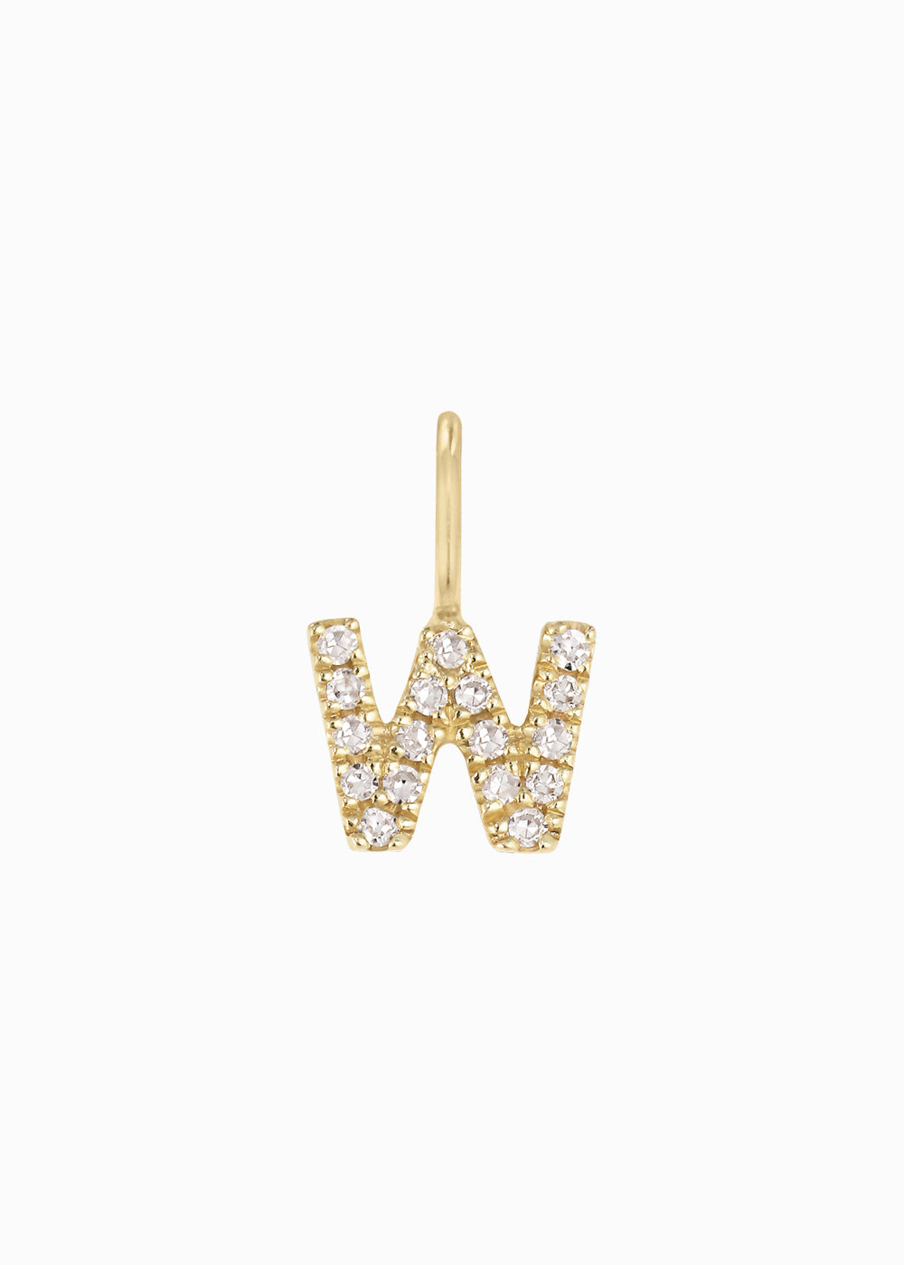 letter W pendant 18K yabstudio