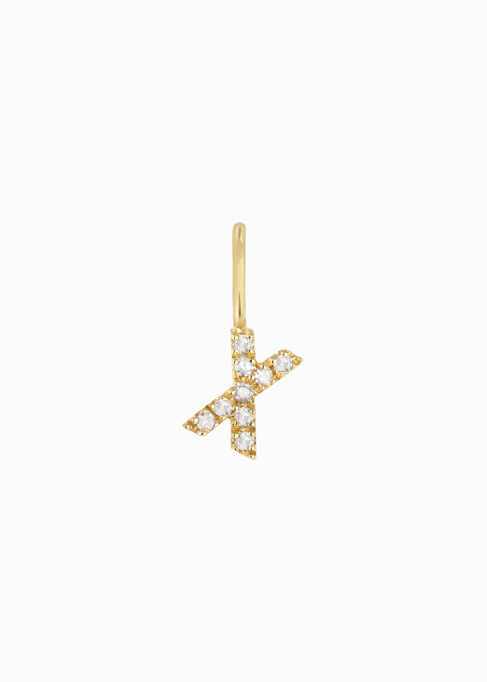 letter X pendant 18K yabstudio