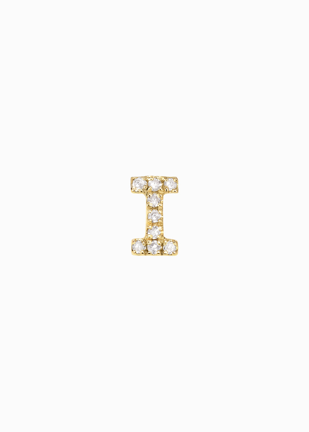 letter earring I 18K yabstudio