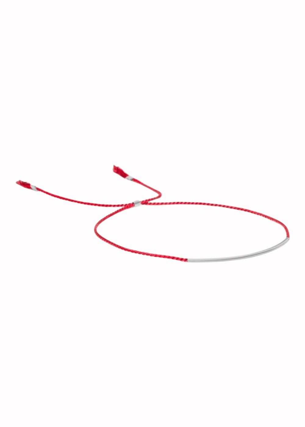 red silver silkbracelet yabstudio