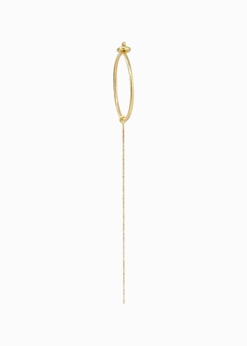silkcord hoop chain 18K yabstudio