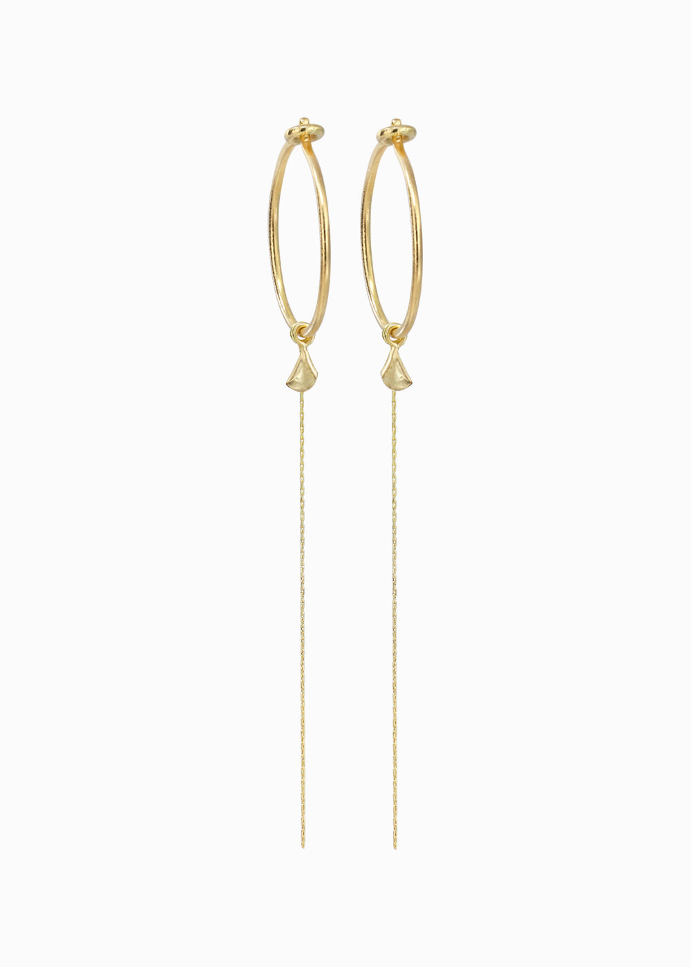silkcord hoop no3 18K yabstudio a pair