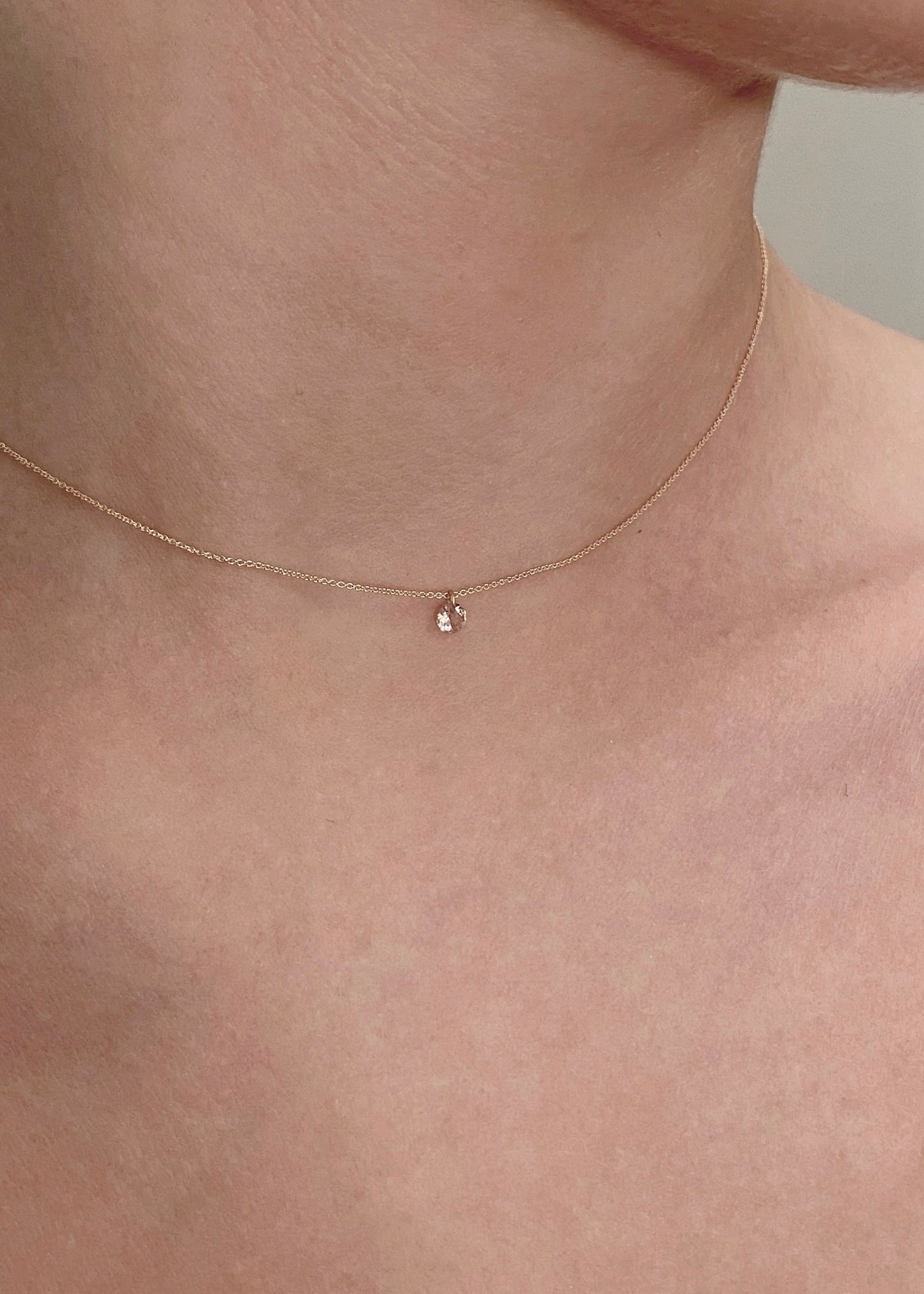 Floating Gem Pink - Goldplated