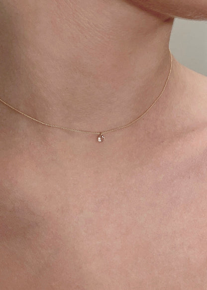 Floating Gem Pink - Goldplated