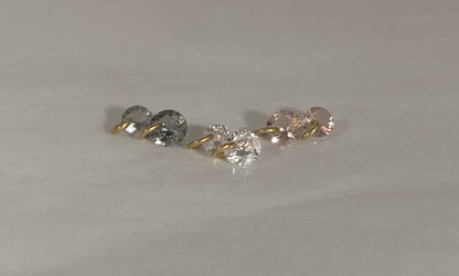 Floating Gem Pink - Goldplated