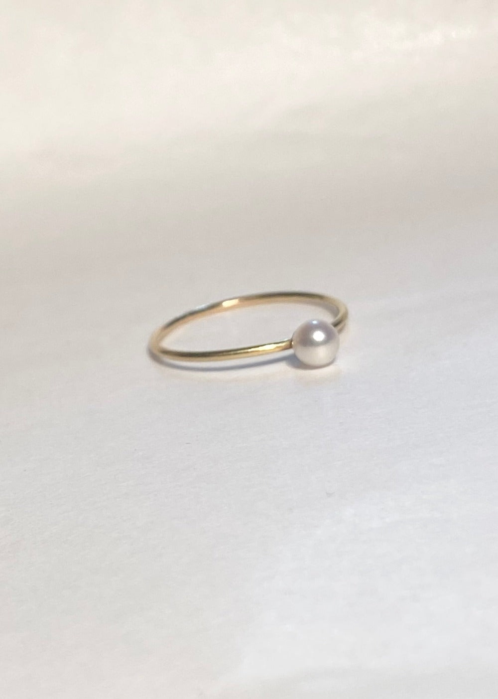 akoya pearl ring grey 18K yabstudio