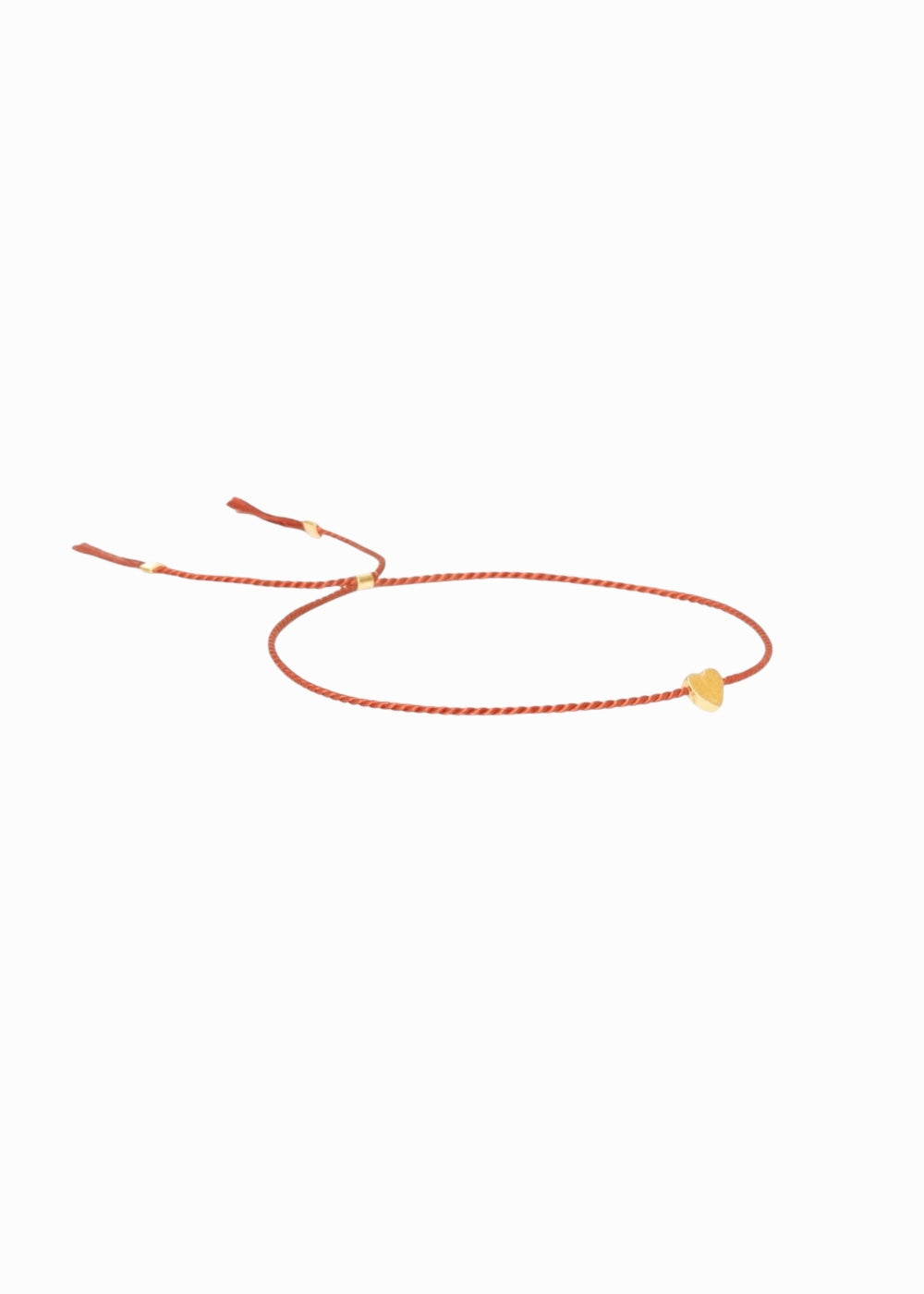 Silkbracelet Heart Coral