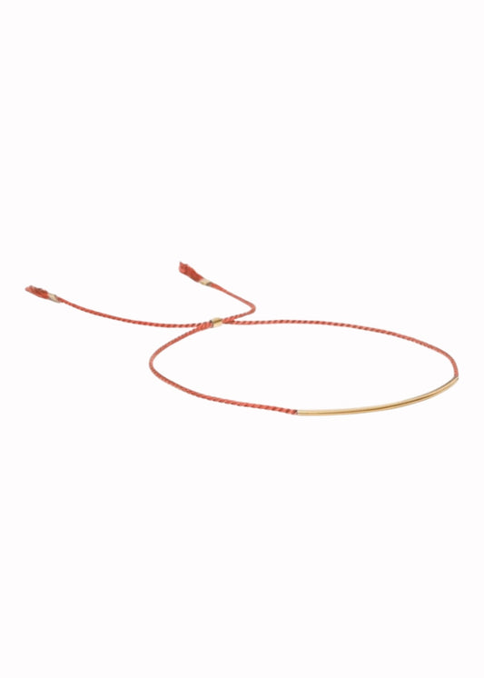 coral gold silkbracelet yabstudio