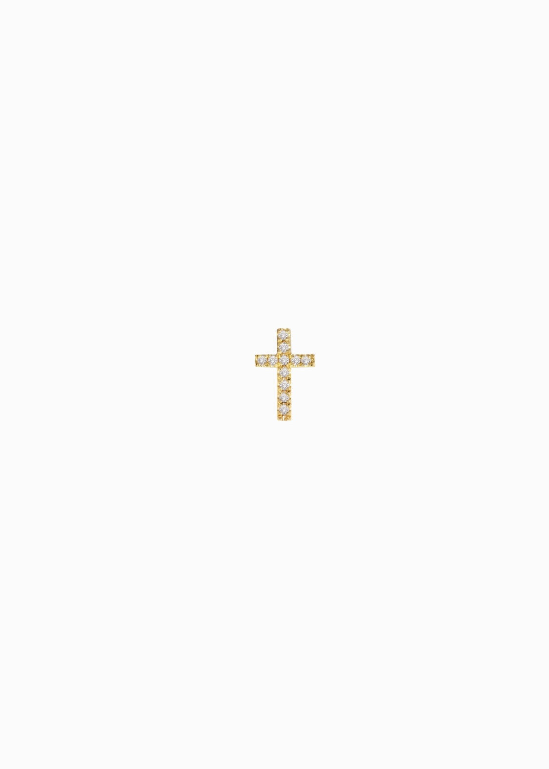 cross earring 18K gold yabstudio