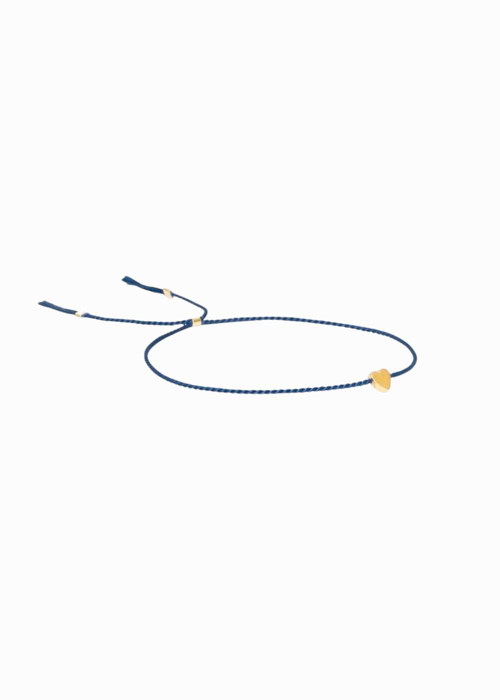 Silkbracelet Heart Dark Blue