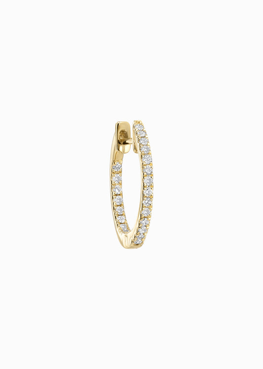 diamond hoop earring insideout 14cm yabstudio