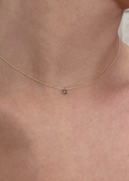 Floating Gem Grey - Goldplated