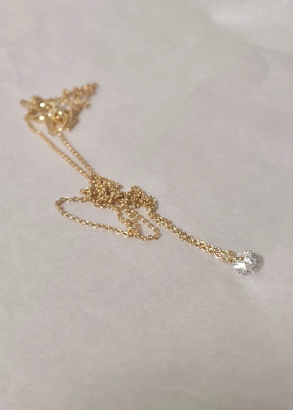 Floating Gem White - Goldplated