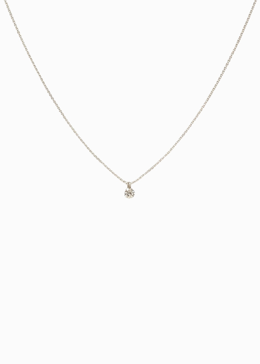 Floating Gem White - Silver