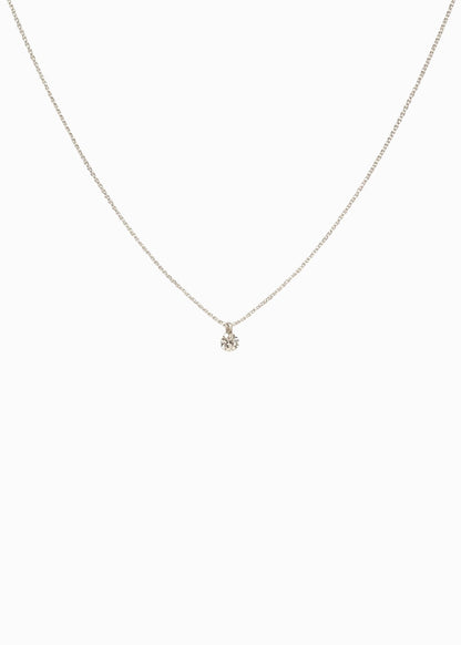 Floating Gem White - Silver