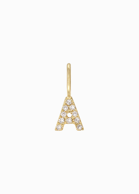 letter A pendant 18K yabstudio