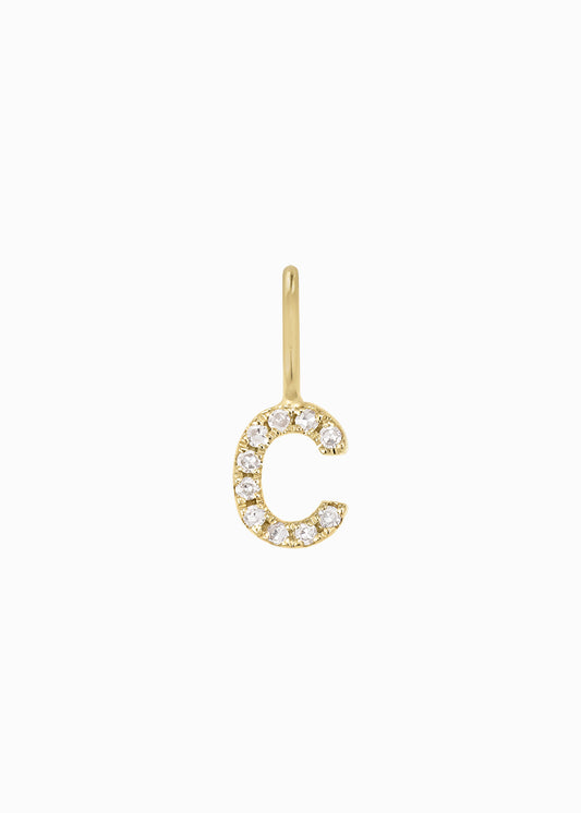 letter C pendant 18K yabstudio