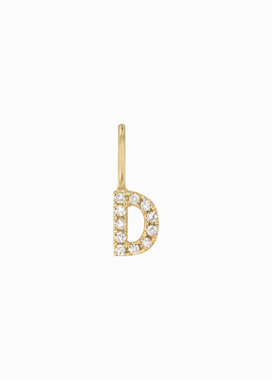 letter D pendant 18K yabstudio