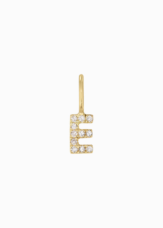 letter E pendant 18K yabstudio