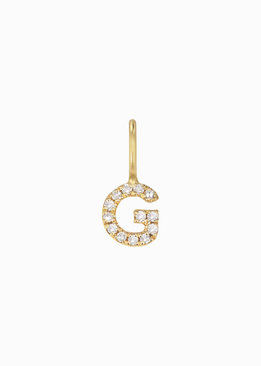 letter G pendant 18K yabstudio