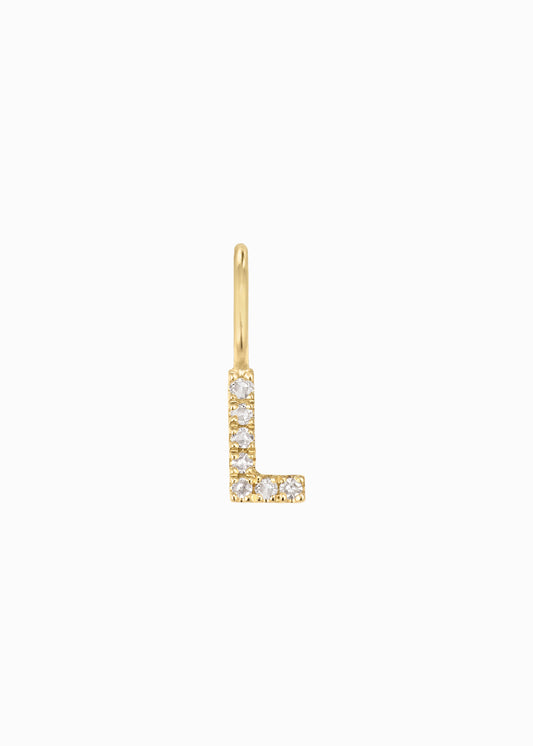 letter L pendant 18K yabstudio