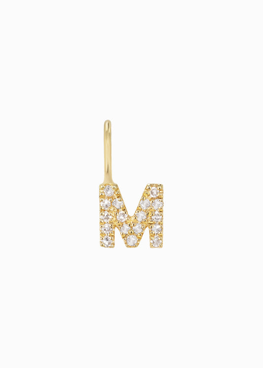 letter M pendant 18K yabstudio