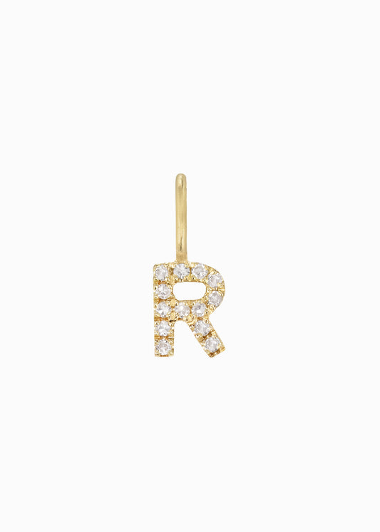 letter R pendant 18K yabstudio
