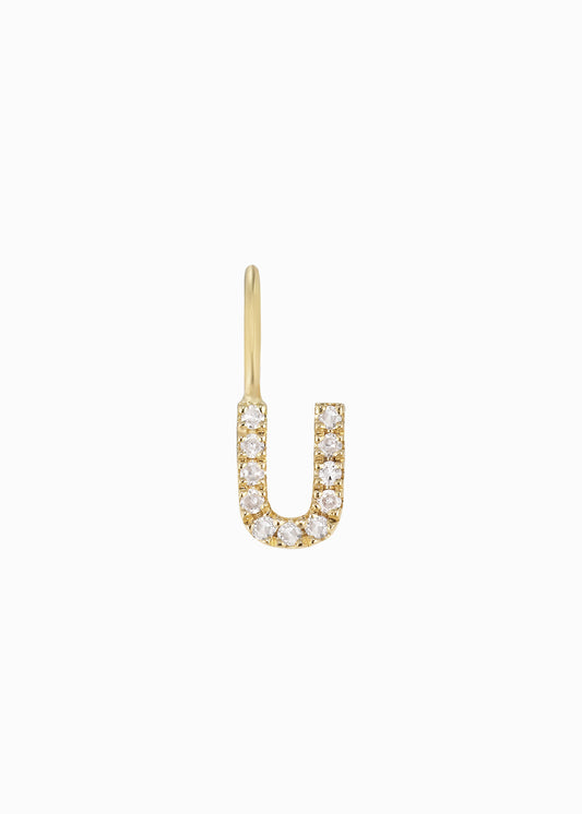 letter U pendant 18K yabstudio