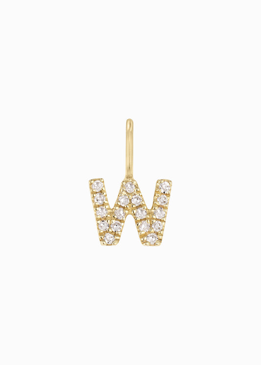 letter W pendant 18K yabstudio 