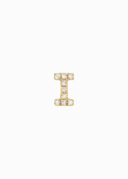 letter earring I 18K yabstudio