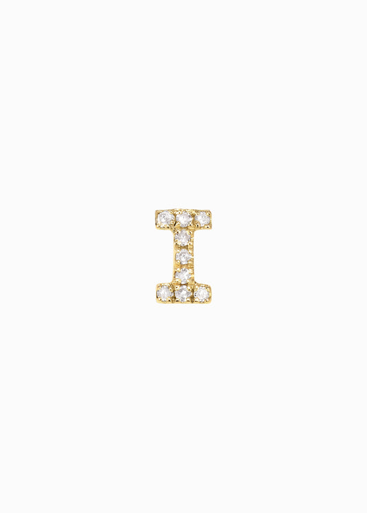 letter earring I 18K yabstudio