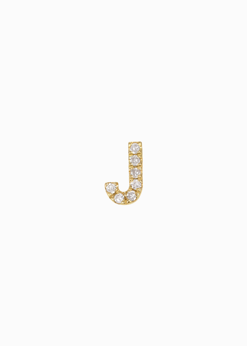 letter earring J 18K yabstudio