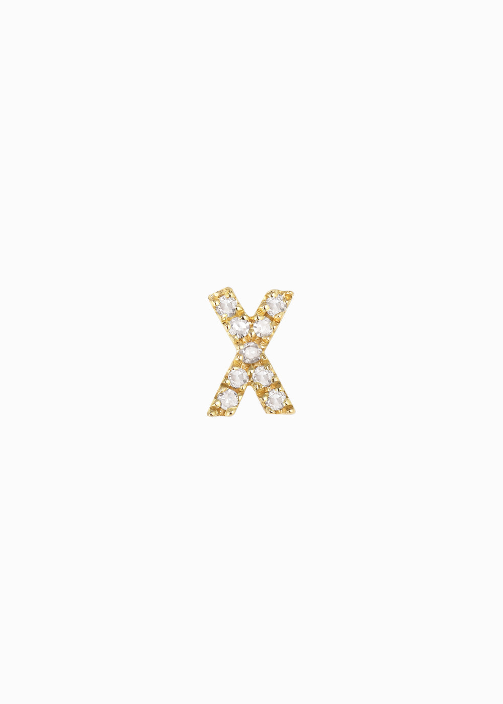 letter earring X 18K yabstudio