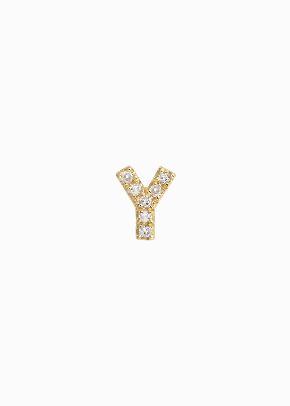 letter earring Y 18K yabstudio