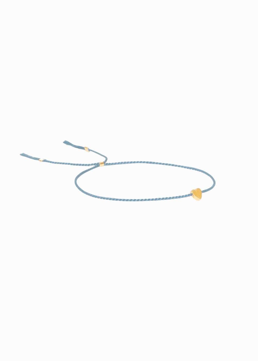 Silkbracelet Heart Lightblue