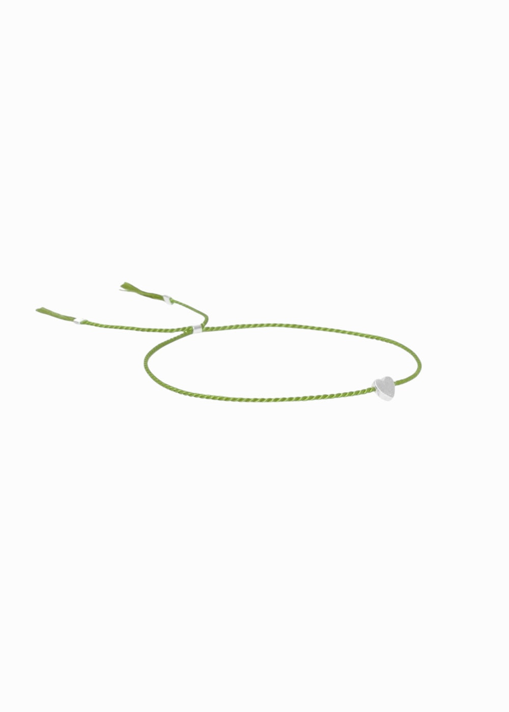 Silkbracelet Heart Olive