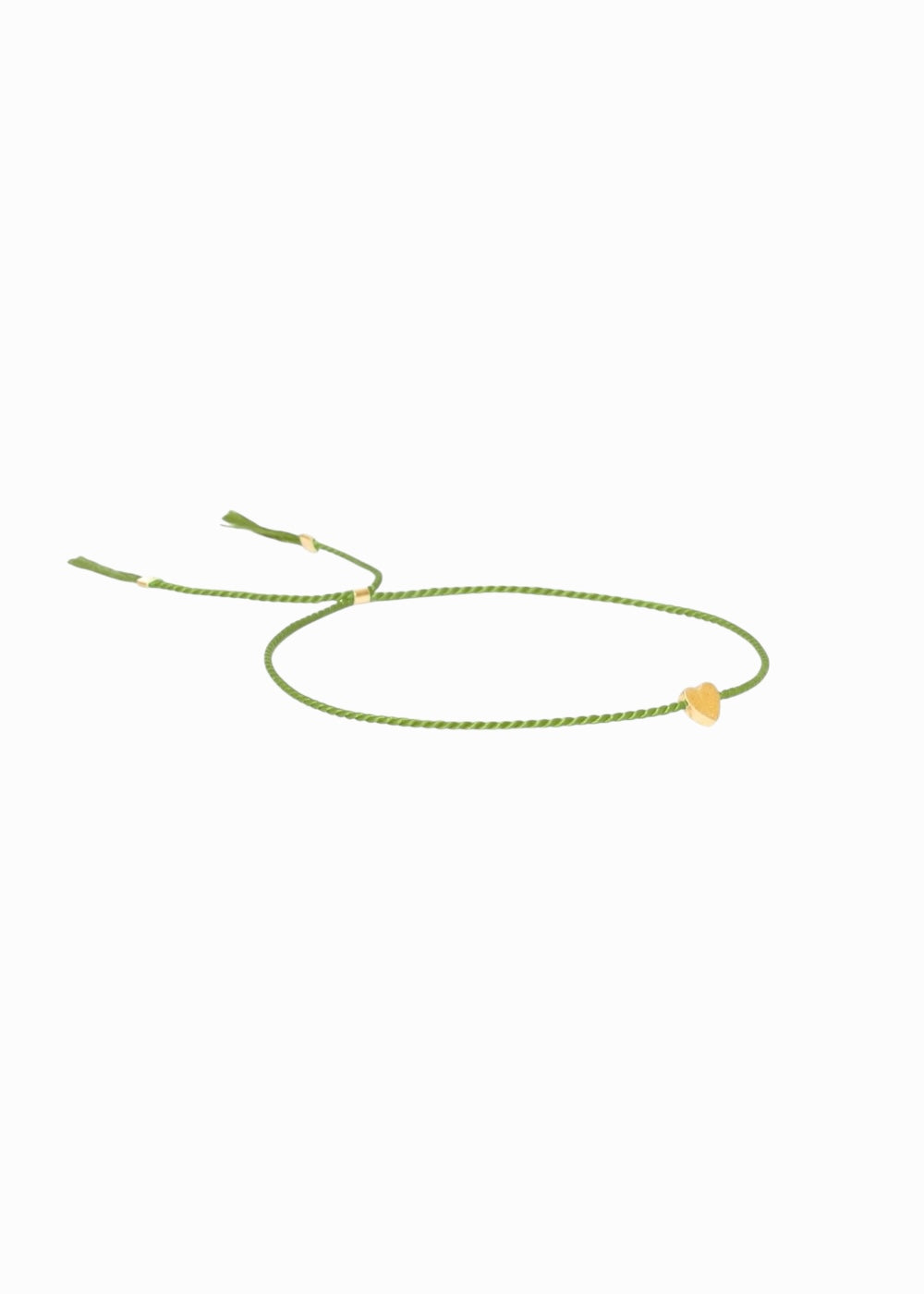 Silkbracelet Heart Olive