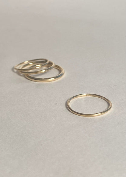 plain gold ring no2 yabstudio 18K