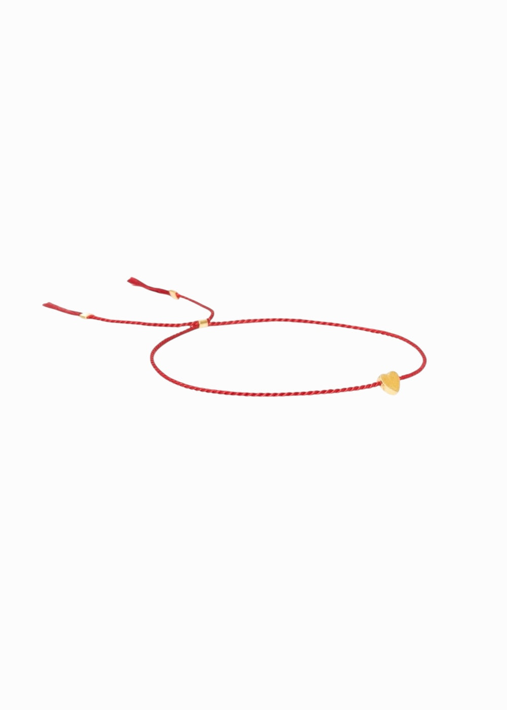 Silkbracelet Heart Red
