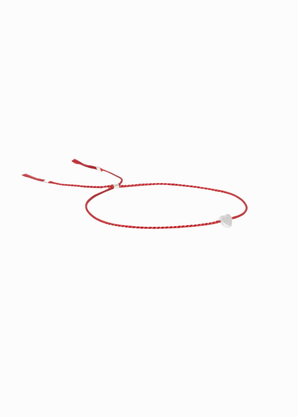 Silkbracelet Heart Red