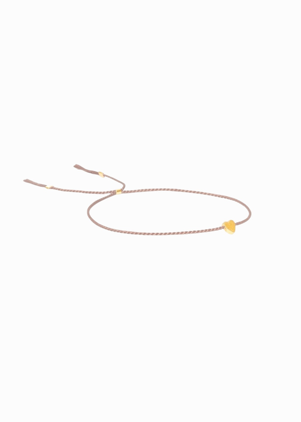 Silkbracelet Heart Rose