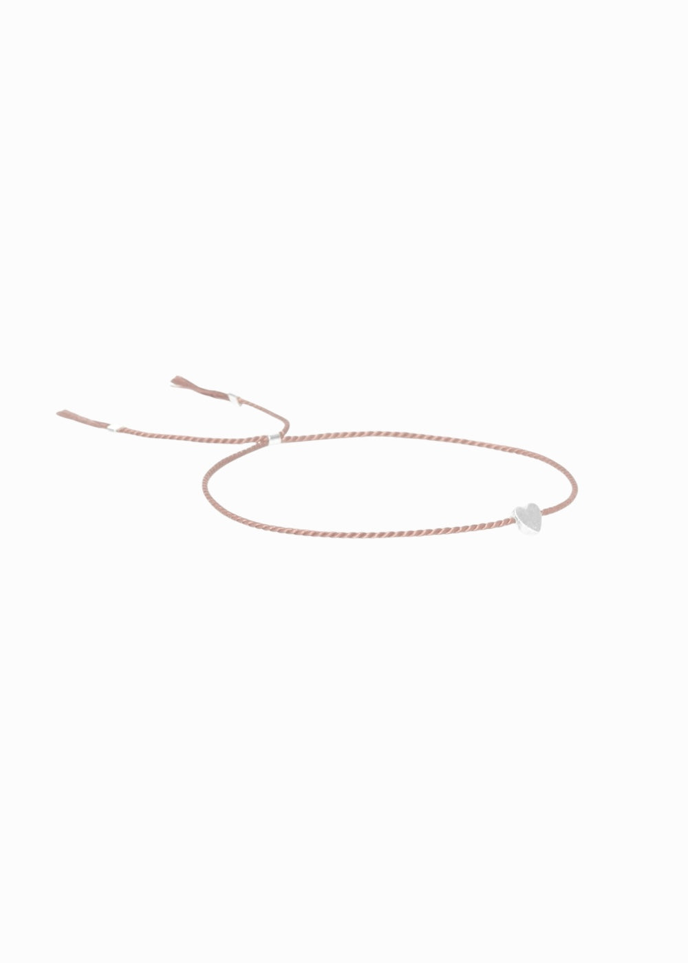 Silkbracelet Heart Rose